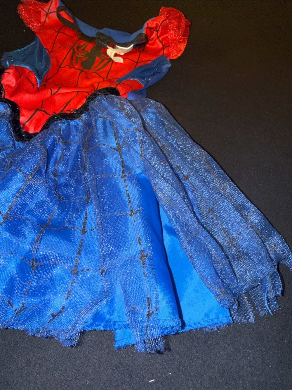 Marvel Girls Spider Costume Dress in Red & Blue with Mask - Picture 4 of 5